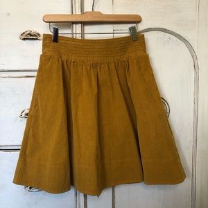 Anthropologie yellow skirt